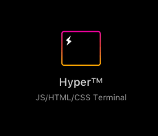 hyper js html css terminal