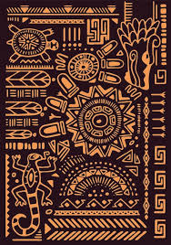Mexican Ornamental Background Aztec