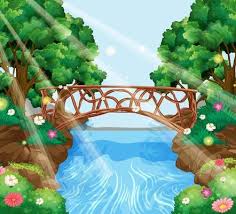 Garden Bridge Vector Art Icons And