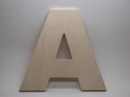 8 Wooden Letter A Arial Font Unfinished