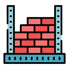 Construction Wall Brick Icon Outline
