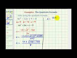Ex Quadratic Formula One Real