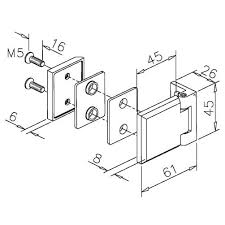 Glass Door Hinge Wall Glass Fixing