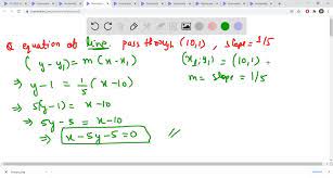 Point Slope Form To Find An Equation
