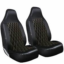 Black Quilted Diamond Car Seat Covers