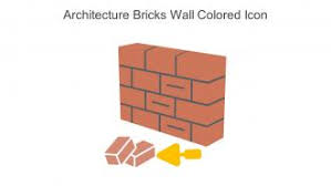 Architecture Bricks Wall Colored Icon