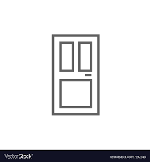 Front Door Line Icon Royalty Free