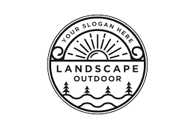 Landscape Outdoor Logo Design Sunrise