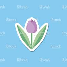 Simple Flower Icon In Flat Design Style