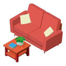 Lounge Furniture Icon Isometric Vector