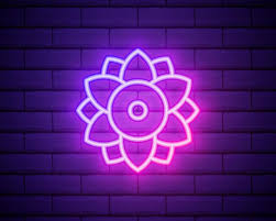 Flower Pink Glowing Neon Ui Ux Icon