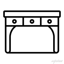 Room Small Table Icon Outline Room