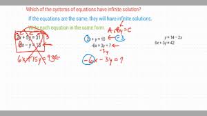 Infinite Solutions 2x Y 10 6x 3y