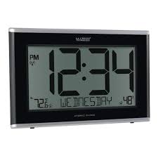 La Crosse Technology 513 05867 Int Extra Large Atomic Digital Clock With Indoor Temperature And Humidity