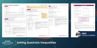 Solving Quadratic Inequalities Gcse