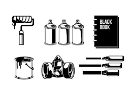 Spray Paint Can Vector Art Icons And