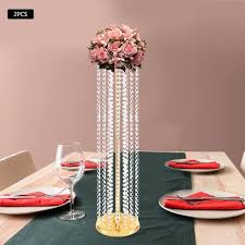 Metal Crystal Decoration Flower Stand