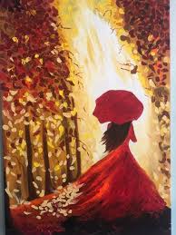 Lady In Red Bellamena Paintings