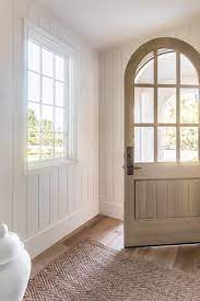 Arched Glass Panel Front Door With