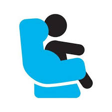 Baby Sitting In Car Seat Silhouette