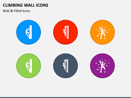 Climbing Wall Icons For Powerpoint And