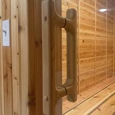 Double Cedar Sauna Door Handle Uk