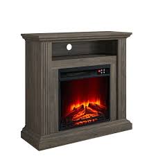 32 In Freestanding Electric Fireplace In Brown