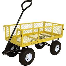 Yellow Steel Utility Cart