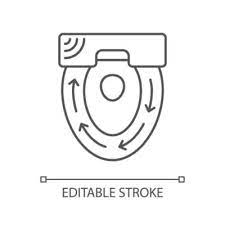 Automatic Toilet Seat Cover Linear Icon