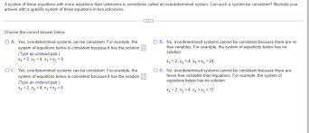 Answered A System Of Linear Equations