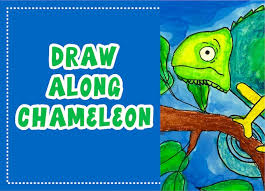 Draw Along Chameleon Art Project Deep