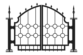 Gate Vector Icon Isolated On A White