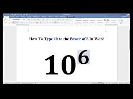 Power Of 6 In Word