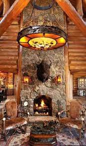 Standout Log Home Fireplaces Bold And