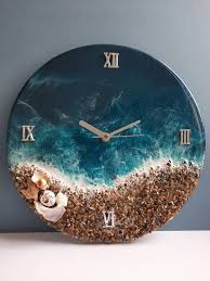 Art Resin Pouring Clock Resin Clock