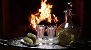 Traditional Homemade Russian Vodka With