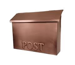 Large Flush Mount Copper Mailbox Wall