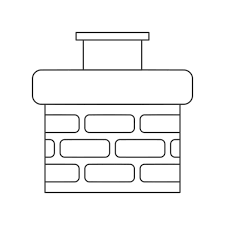 Chimney On Roof Icon Vector Stock