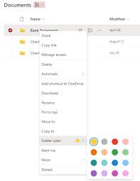 How To Color Code Folders In Sharepoint