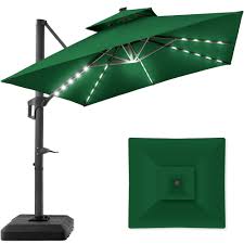 Solar Led Cantilever Patio Umbrella