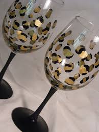 Leopard Print Wine Glass Glasses With