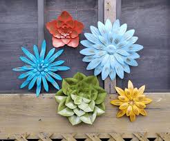 Metal Wall Flowers Garden Wall Art