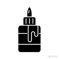 Glue Bottle Black Glyph Icon Craft And
