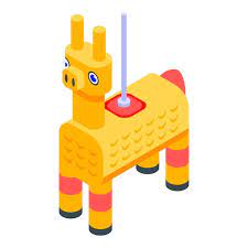 Vector Mexican Goat Icon Isometric