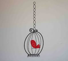 Bird Cage X Large Vinyl Wall Decal Size