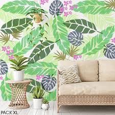 Tropical Jungle Leaves Stencil Pack