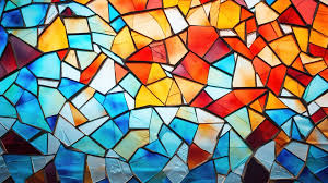 Vibrant Abstract Stained Glass Texture