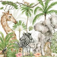 Elephant Tropical Safari Wall Mural