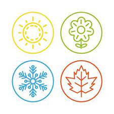 4 Seasons Vector Art Icons And