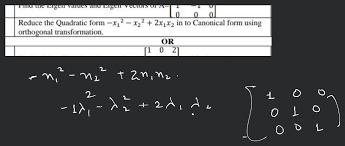 Reduce The Quadratic Form X1 2 X2